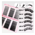 LAKANAKU Manga DIY Lashes Book Tray - Wispy Individual Lash Clusters Set - Bottom & Volume Extensions - Wholesale