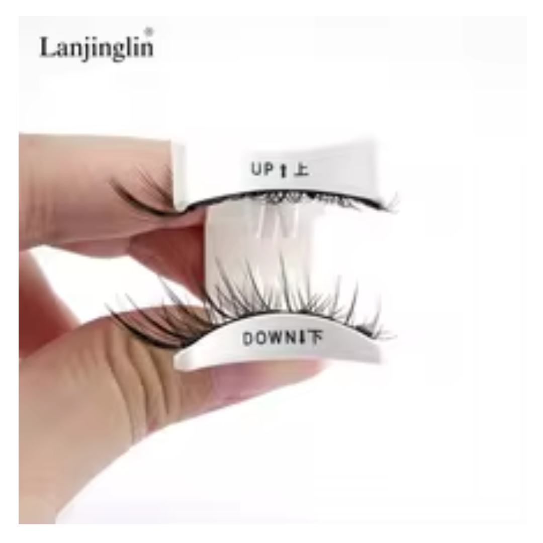 Reusable Magnetic Lashes Kit - No Glue Needed - 3D Natural Magnetic Eyelashes with Clip Applicator Tool