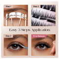 Befer Self-Adhesive Lash Clusters - Pre-Glued No Glue Needed Manga Eyelashes - 120 Pcs Fluffy Clusters - D Curl 10-16mm