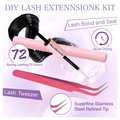 700PCS DIY Eyelash Extension Kit - 30D/40D/50D/80D Individual Lash Clusters - D-Curl Mixed Lengths 9-16mm