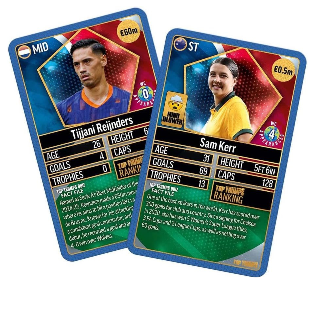 Top Trumps World Football Stars Top 200 Card Game - Chrome Blue Pack - Collectible Football Cards