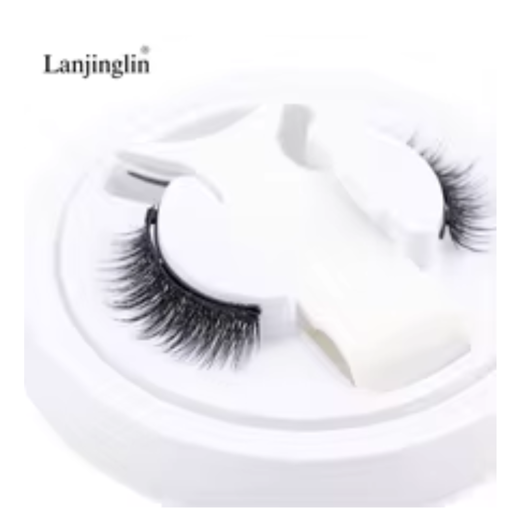 Reusable Magnetic Lashes Kit - No Glue Needed - 3D Natural Magnetic Eyelashes with Clip Applicator Tool