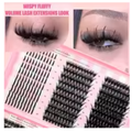 LAKANAKU Manga DIY Lashes Book Tray - Wispy Individual Lash Clusters Set - Bottom & Volume Extensions - Wholesale