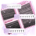 700PCS DIY Eyelash Extension Kit - 30D/40D/50D/80D Individual Lash Clusters - D-Curl Mixed Lengths 9-16mm