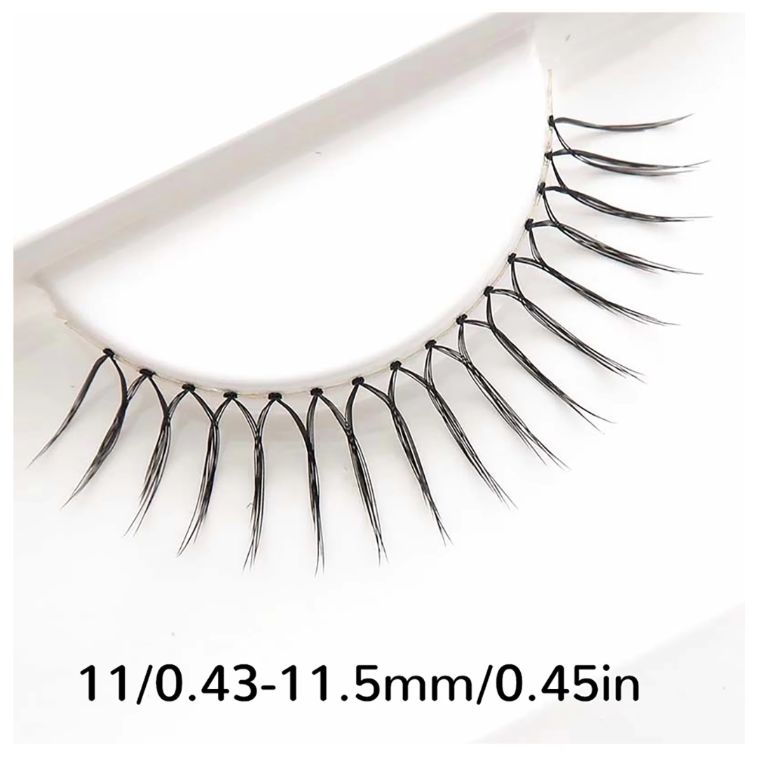 5 Pairs Korean Style U Shape False Eyelashes - Natural Soft Full Strip Lashes - DIY Wispy Eyelash Extensions