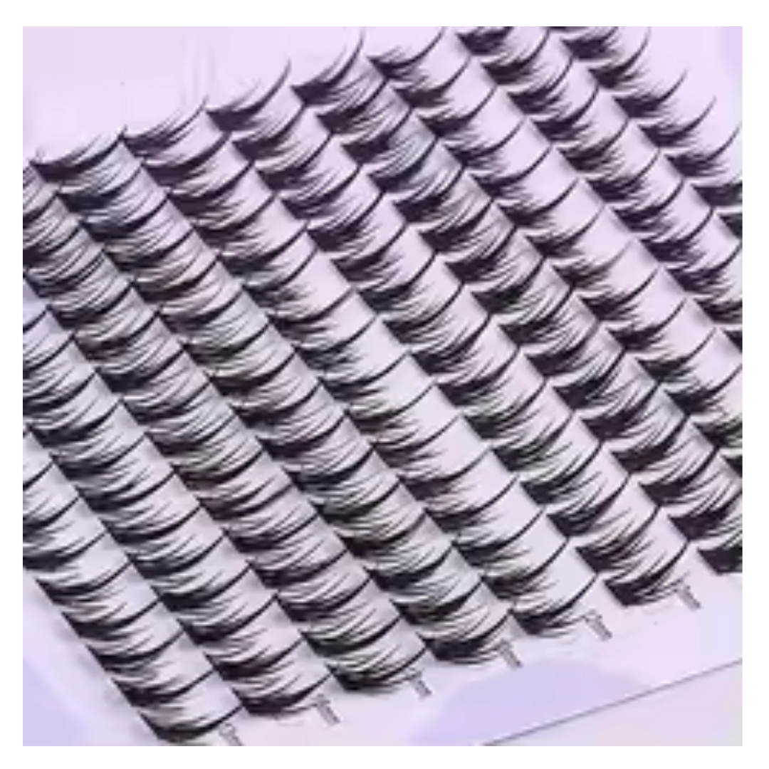 160 Rows Cluster Lashes - Faux Mink Natural Eyelash Extensions - 3D Russian Volume Individual Lash Clusters - 1cm-1.5cm