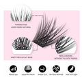 YUANZHIJIE 120 PCS DIY Cluster Lashes Kit - 8-16mm D Curl - Segmented Individual Eyelash Extensions