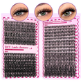 700PCS DIY Eyelash Extension Kit - 30D/40D/50D/80D Individual Lash Clusters - D-Curl Mixed Lengths 9-16mm