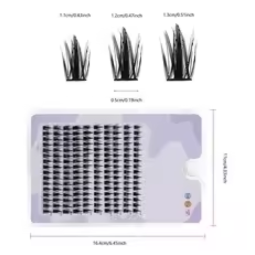 160 Rows Cluster Lashes - Faux Mink Natural Eyelash Extensions - 3D Russian Volume Individual Lash Clusters - 1cm-1.5cm