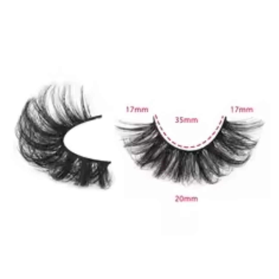 5 Pairs Russian Strip Lashes - Fluffy Faux Mink 3D Russian Volume - Soft Natural Individual Look Fake Eyelashes