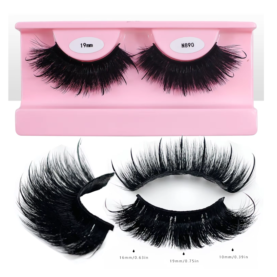 RED SIREN Faux Mink Lash Spikes - Wispy Thick Fluffy Natural Long Full Strip Lashes - 13mm-20mm
