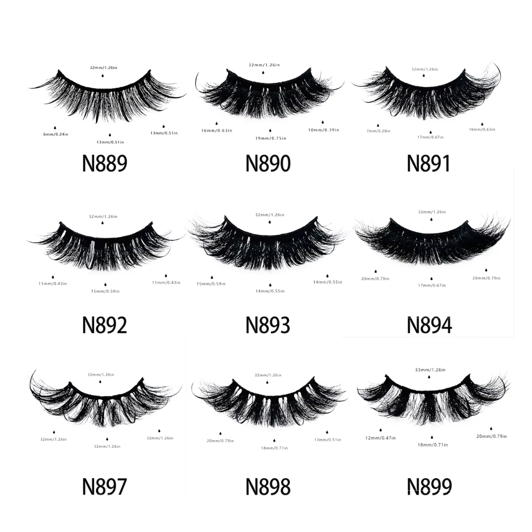 RED SIREN Faux Mink Lash Spikes - Wispy Thick Fluffy Natural Long Full Strip Lashes - 13mm-20mm