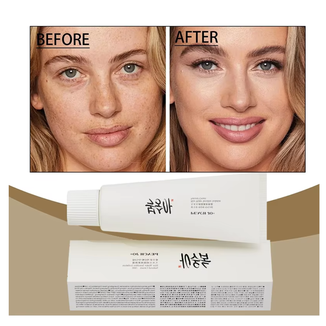 Korean Rice Extract Cream SPF50+ - Hydrating Foundation & Light-Feeling Concealer - Brightening Oil-Control Moisturizer