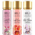 So…? Unique Womens Summer Breeze Bundle Sweet Pea, Coral, White Blossom Body Mist Spray Mixed Fragrance Set 150ml (Pack of 3)