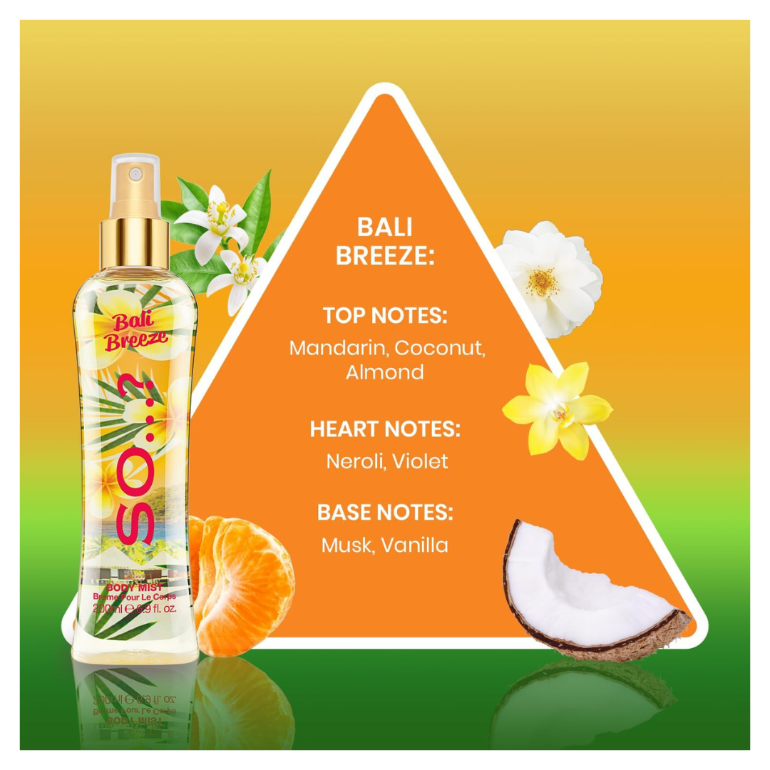 So…? Escapes Bali Breeze Womens Dream Girl Body Mist & Body Butter Fragrance Gift Set