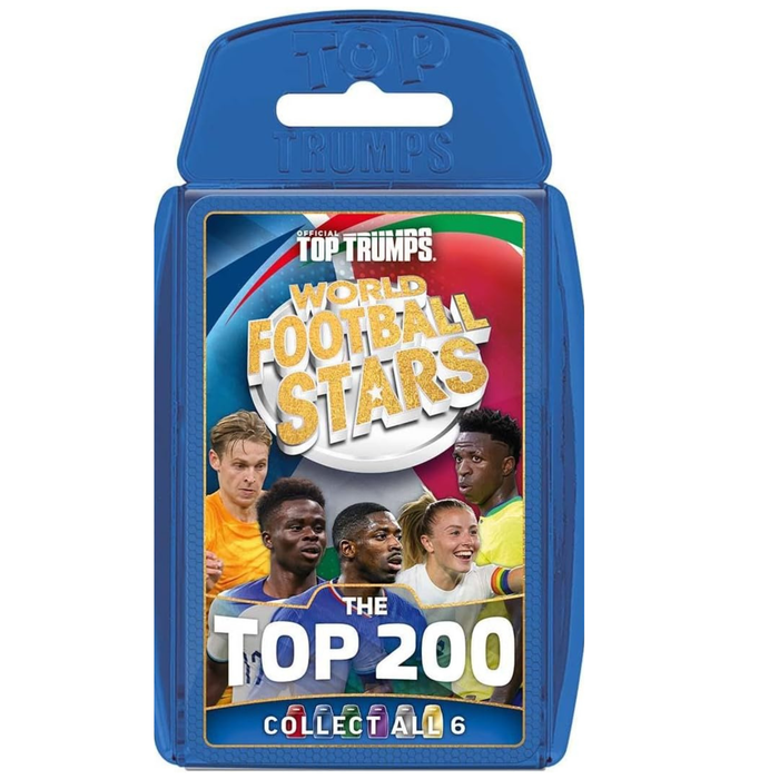 Top Trumps World Football Stars Top 200 Card Game - Chrome Blue Pack - Collectible Football Cards