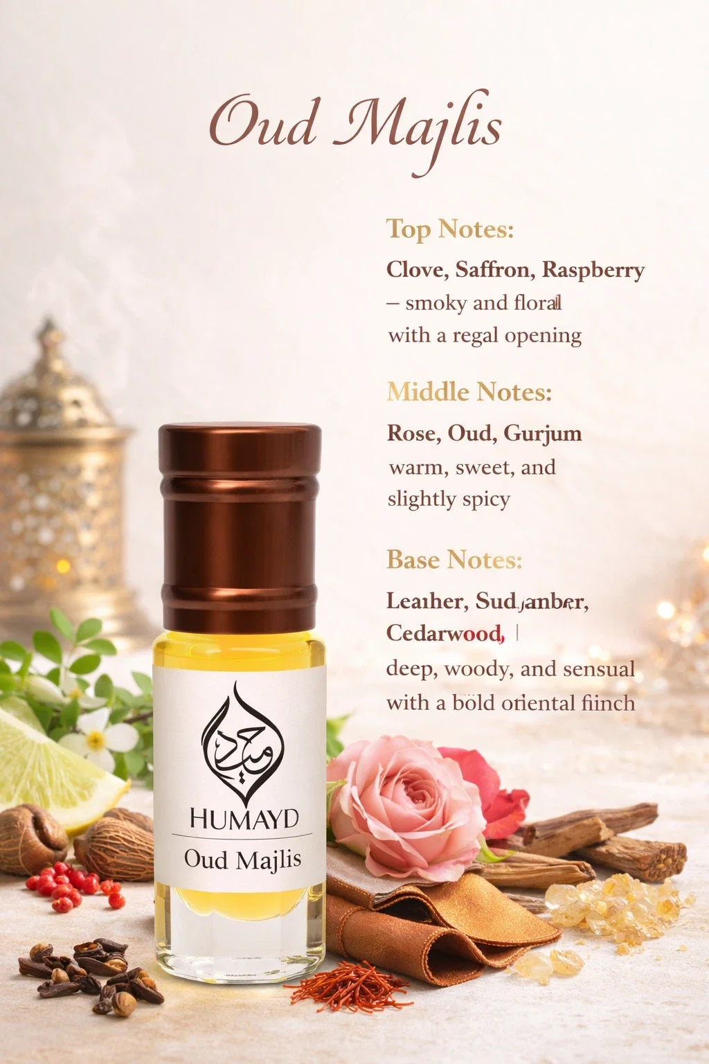 HUMAYD Perfume Oil Unisex | Musk | Oud | Attar | Fragrance | Roll On | Choose Any Scent 3ml