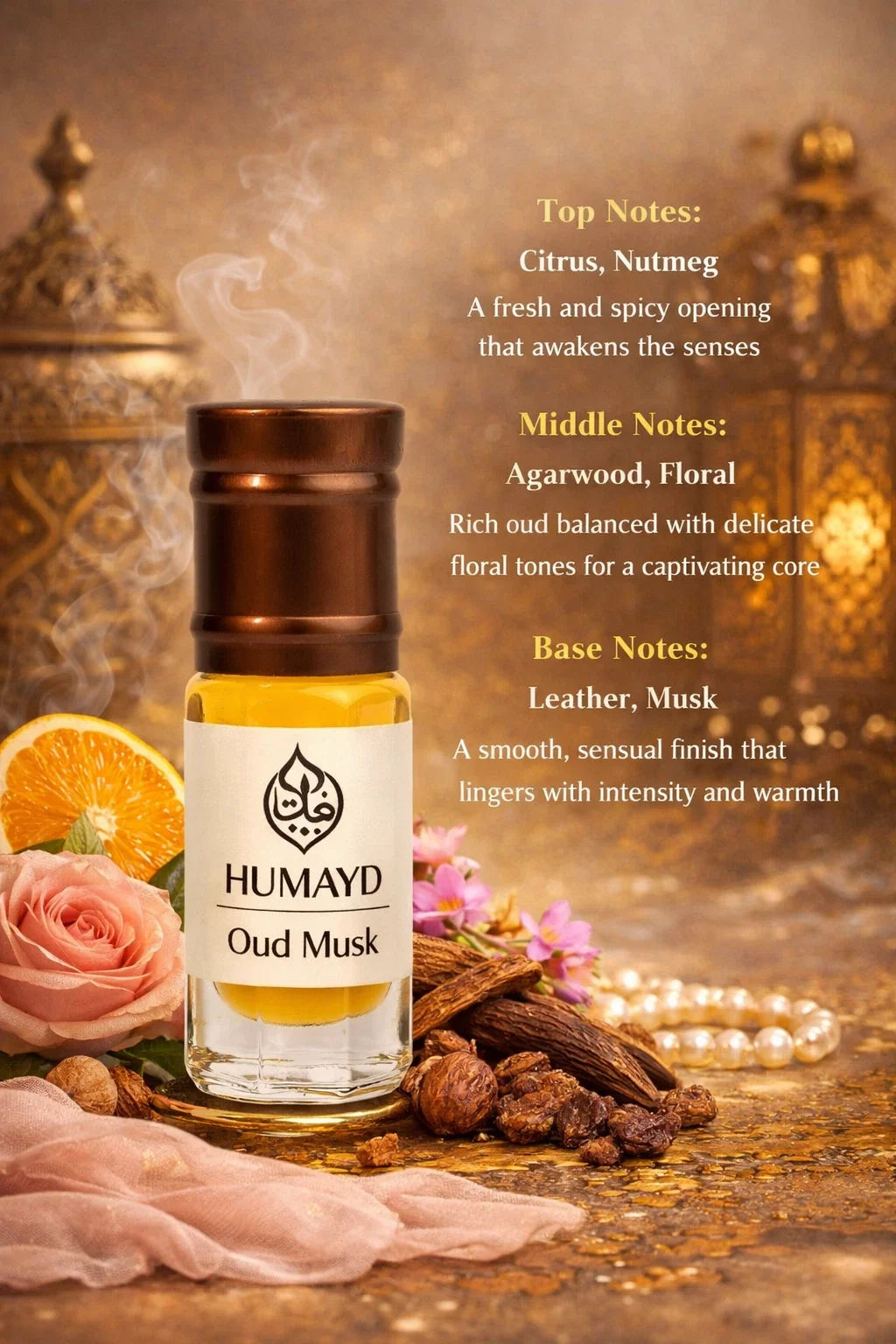 HUMAYD Perfume Oil Unisex | Musk | Oud | Attar | Fragrance | Roll On | Choose Any Scent 3ml