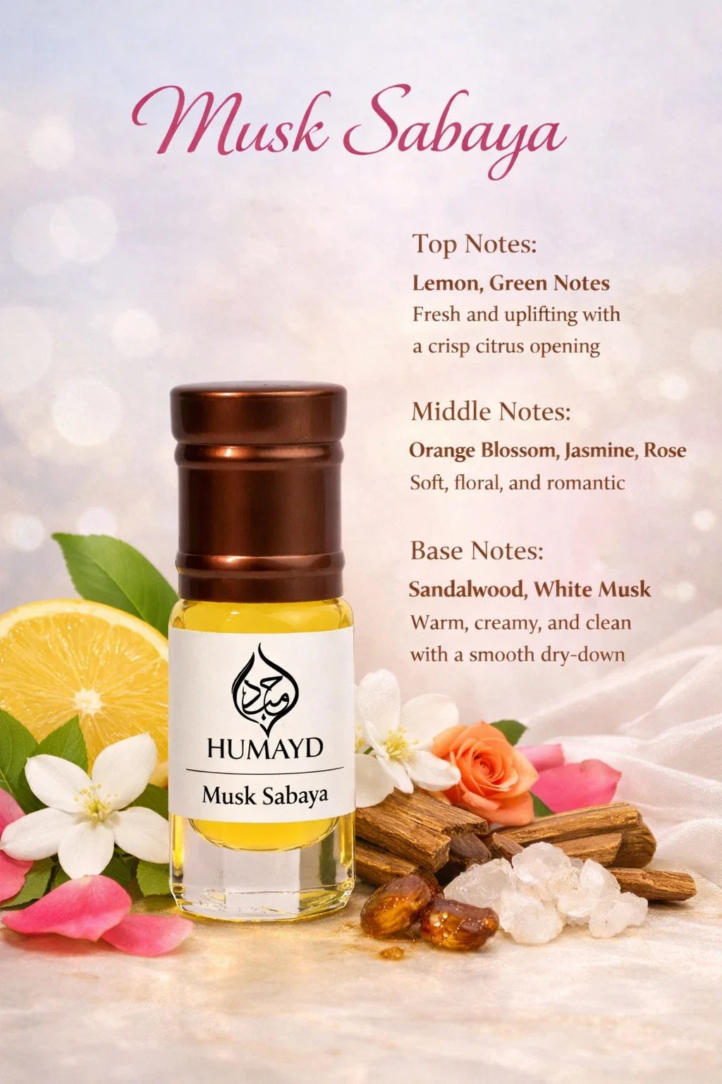 HUMAYD Perfume Oil Unisex | Musk | Oud | Attar | Fragrance | Roll On | Choose Any Scent 3ml