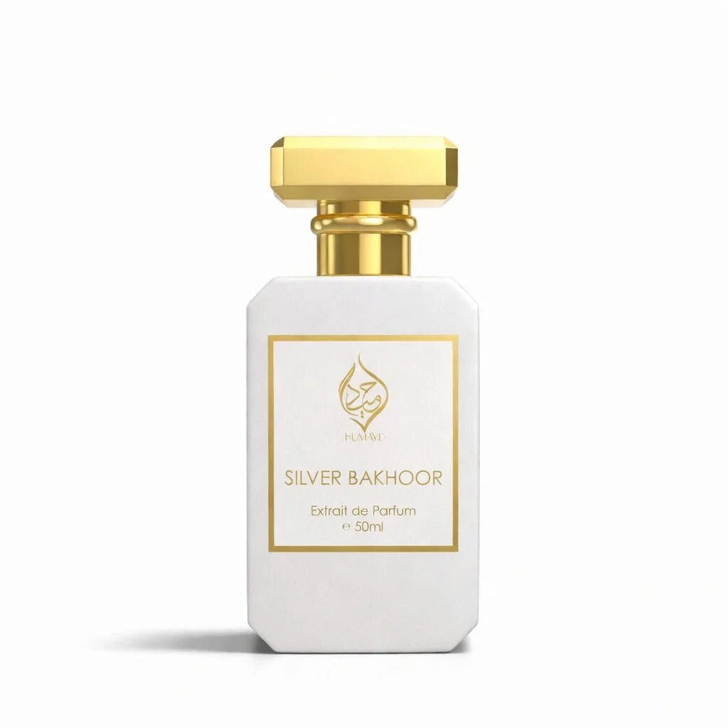 HUMAYD Silver Bakhoor Perfume Unisex| Arabian Floral Spicy Fragrance Oil 50ml
