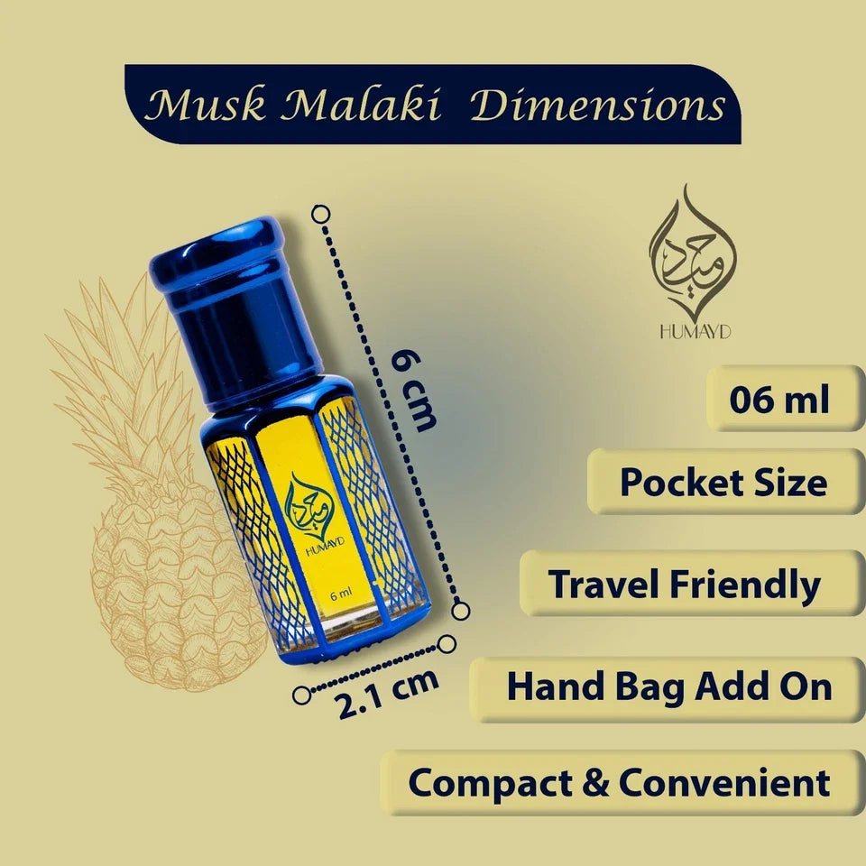 Musk Malaki Perfume Oil by Humayd Concentrated Arabian Alcohol Free Perfume 6ml