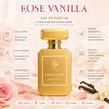 HUMAYD Rose Vanilla Perfume Unisex | Rose Floral Vanilla Fragrance 50ml