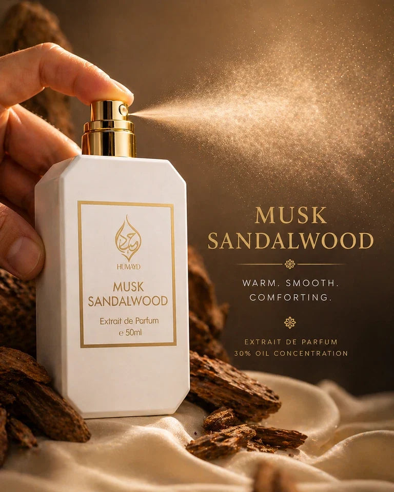 HUMAYD Musk Sandalwood Extrait de Parfum Unisex | Woody Musk Fragrance | 50ml