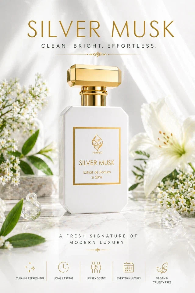 HUMAYD Silver Musk Extrait de Parfum Unisex | Citrus Floral Musk 50ml