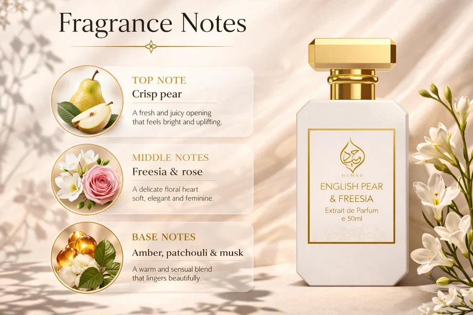 HUMAYD English Pear & Freesia Extrait de Parfum | Fruity Musk Fragrance 50ml