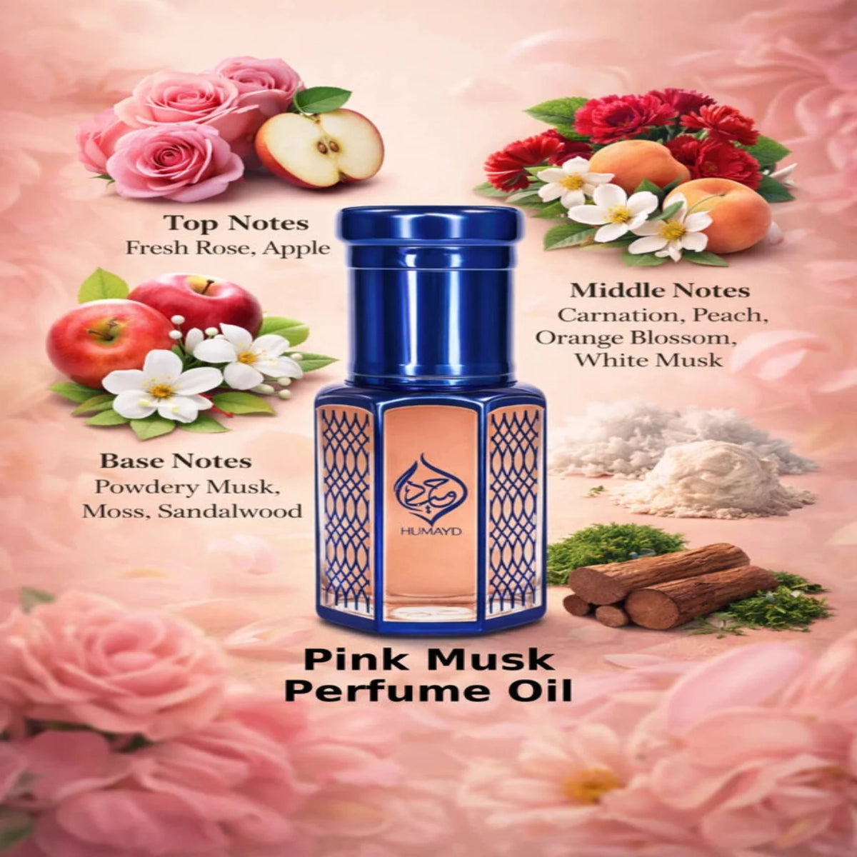6ml Musk Perfume Oils – Arabian Attar Roll-On, Long Lasting & Alcohol Free